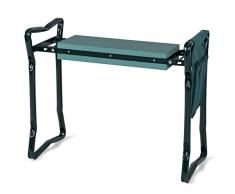 COSTWAY Inginocchiatoio da Giardino, Sgabello da Giardino Pieghevole con Cuscino in Eve e Tasca, Sedile per Giardinaggio per Prevenire Dolori alla Schiena, Ottimo Regalo per Mamma e papà