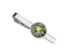 Fiore giallo Rattan cravatta cravatta clip Bar regalo uomo daffari