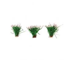Homyl 3 Pezzi Fiori di Arbusto Artificiale Realistico Ornamento Perl Modello di Costruzione - Rosa