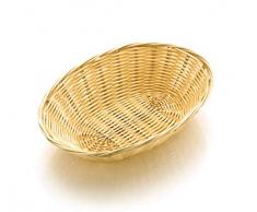 Sunnex - Cestino Cestino in polyrattan multiuso - ovale 23 x 16 cm - Per pane, presentazioni, regali, ecc