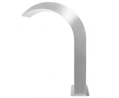 Festnight Fontana/Cascata Decorativa in Acciaio Inossidabile Argento per Piscina e Laghetti in Giardino 45 x 30 x 65 cm/50 x 30 x 53 cm/64 x 30 x 52 cm/50 x 30 x 90 cm