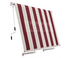 TENDA DA SOLE A CADUTA cm.400 x H.300 - bordeaux/crema