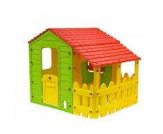 PAPILLON - Casetta da giardino per bambini, con portico, in resina, 118 x 146 x 127 cm