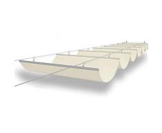 Tenda a Vela Impermeabile Vele Parasole Protezione Uv 95% Vela Ombreggiante Retrattile,con Kit di Fissaggio,per Giardino,Balcone,Piscina,Tenda da Sole in Tessuto HDPE (3x4m/10x13ft)