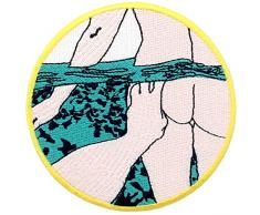 ZEGIN Toppa Ricamata da Applicare con Ferro da Stiro o Cucitura, Tema: SottAcqua della Piscina