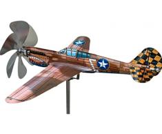 Aereo banderuola girandola segnavento modello P40 Warhawk, in Acciaio Inox su cuscinetti a sfera, Prodotto in Italia