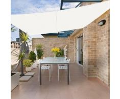 HENG FENG Tenda a Vela Impermeabile Rettangolare 3x3m Vela Ombreggiante Parasole Protezione Raggi UV per Esterno Giardino terrazza Colore Beige