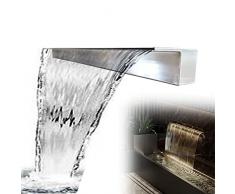 Cascata Fontana in Acciaio Inossidabile per Giardino, Cascata per Piscina Fuori Terra, Lame da Laghetto a Cascata Fontane per Giardino Esterno (15/30/40cm)(Color:15cm)