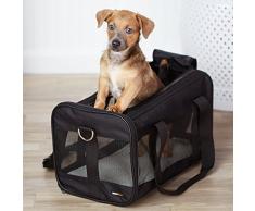 Amazon Basics - Trasportino Morbido per Cani e Gatti - Medio (42 x 24 x 25 cm), Nero