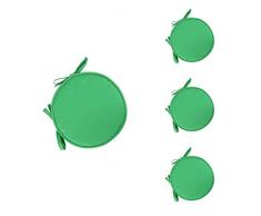 JUNGEN Set 4 Cuscini Sedia Rotondo Comodi Cuscino Sedia da Bistrot per Sala da Pranzo Interna Giardino Patio Cucina Ufficio 30cm