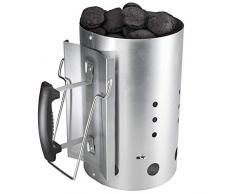 LOKHING starter a carbone con manico di sicurezza per Weber 7416, barbecue ad avvio rapido per campeggio e griglia, colonna di combustione 30cm H, 19cm di diametro, compatto e durevole,Weber accessori