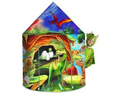 Dinosauro Tenda per Bambini Casetta per Bambina Bambino Pop Up Capanna per Bambini Esterno Interno Borsa Portatile con Dinosauro Adesivi Casette per Bambini Giochi Bambina Gioco Del Tunnel Letto