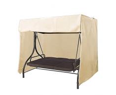 Telo di copertura per altalena Hollywood, grigio per dondolo da giardino, copertura protettiva per sedie rettangolari, tavoli da giardino e mobili (giallo, 223 x 152 x 183 cm)