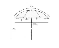 ZHUSAN Ombrello Da Pesca Universal Sunscreen Outdoor Parasole Large Oversize Double Tri-fold Ombrellone Per Giardino Cortile Balcone Beach