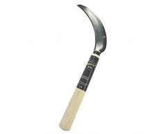 豊稔企販(HOUNEN KIHAN) Falcetto Giapponese Dentato in Acciaio SK-5 Taglio Preciso Raccolta di Ortaggi Diserbo Strumento da Giardino Falce Taglio De Corda Falci Falcetti Giardinaggio Prodotto in Giappone