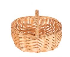 HEMOTON Cesto per la frutta, in vimini, per la spesa, per matrimoni, per la casa, per la decorazione da tavolo