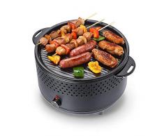 MYY Piccolo Barbecue a Carbone Sistema di Vento Borsa da Trasporto Griglia Pieghevole Acciaio Inossidabile Utensile BBQ Picnic Gli Amici Riunione Famiglia Balcone Giardino (3-8 Persone)