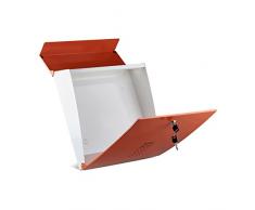Relaxdays 10020806_57 Cassetta della Posta, Metallo, Arancio, 10x35x33.5 cm