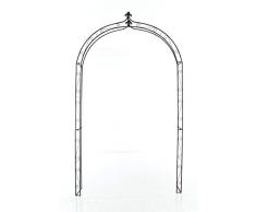 CLP Arco da Giardino Anna in Ferro Verniciato a Polvere – Sostegno Piante Rampicanti H 256 cm - Supporto Fiori Stile Rustico Antico - Pergolato Ingresso Giardino Decorato Bronzo
