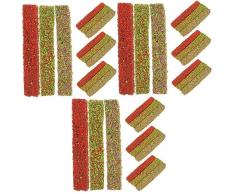 COHEALI 45 Pezzi Mini Cespugli Di Arbusti Mini Treni Decorazioni Della Giungla Miniature Modello Di Scenario Statico Ciuffi Cespugliosi Gruppo Di Fiori In Miniatura Simulazione Cespuglio