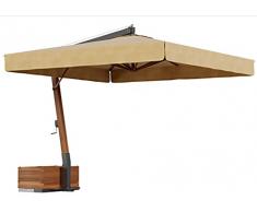 ITALFROM Ombrellone a Braccio Laterale Vespucci in Legno (300X400, Legno)
