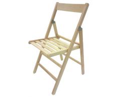 Sedia Pieghevole salva spazio in Legno Faggio per cucina campeggio Interno/Esterno