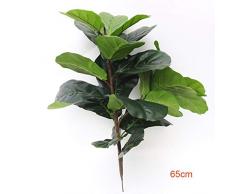 NHGFP Kk 122cm Grandi Artificiale Ficus Albero Ramo Verde Piante di Palma Tropicale Foglie Arbusto Faux Gomma Albero Decorazione della Casa (Color : 65cm 2fork)