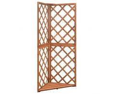 vidaXL Graticcio Angolare 50x50x145 cm in Legno Massello di Abete