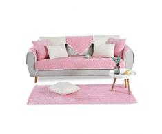 PETCUTE Copripoltrona Copripiumino Trapuntato Fodera per Divano componibile Copridivano per Divano Antiscivolo Divano per Divano Coprivaso per Animali Rosa 90X160cm
