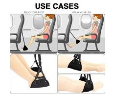 Poggiapiedi Portatile Offre Relax e Comfort per Lunghi Viaggi e Sedentari,Adatto a Lungo in Aereo Treno,Auto Pieghevole Riposo del Piede Poggiapiedi da Viaggio Portatile Piedi Amaca