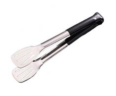 WESEEDOO pinze per Barbecue pinze Alimentari pinze da Cucina per Cucina Pinza per Insalata in Acciaio Inox Pinza per Barbecue in Acciaio Inox Black 12