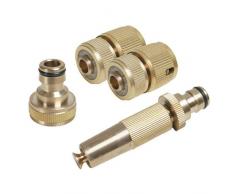 Silverline 793753 Set di 4 accessori in ottone per tubo di irrigazione
