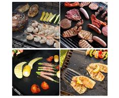 Gyvazla Set di 5 Barbecue Grill Mat, Stuoie Grigliata, Forno Liner, Cottura Mat, Riutilizzabile, Lavastoviglie Mat Cucina Sicura per Griglia Barbecue Grill
