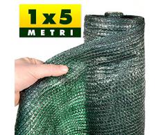 1x5 MT - RETE OMBREGGIANTE VERDE COPERTURA 90% / TELO OMBRA