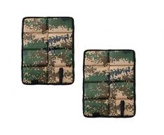 YUIP 2 pezzi Cuscino pieghevole per esterni , cuscino da spiaggia pieghevole, cuscino impermeabile adatto per pesca in campeggio, escursionismo, picnic, barbecue, parco, viaggio (mimetico)