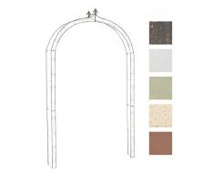 CLP Arco da Giardino ANNA in Ferro Verniciato a Polvere – Sostegno per Piante Rampicanti Altezza 256 cm I Supporto per Fiori in Stile Rustico Antico I Pergolato Ingresso Giardino Decorato verde antico