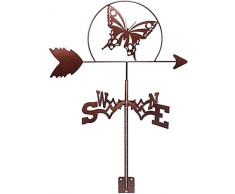 WENCY Segnavento in Metallo for Animali Segnavento Vintage Nero Indicatore di direzione del Vento Durevole for Decorazione del recinto del Tetto del Giardino allaperto Segnavento