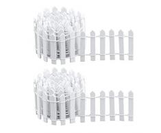 TDDL 2 Pezzi Mini Recinzione per Giardino Mini Recinzione in Legno Recinzione da Giardino in Miniatura 90x5cm Piccola Recinzione per Regali di Natale DIY e Decorazione, modellismo casa delle Giardino