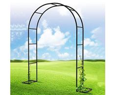 HRXQ Arco per Piante Rampicanti Nero Arco per Rampicanti da Giardino, Arco di Rose per Piante Rampicanti - 8 Dimensioni