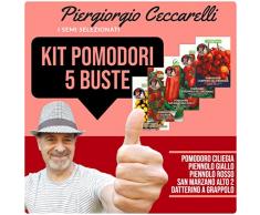 KIT Semenze Pomodori 5 buste San Marzano Piennolo Datterino Ciliegia P. Giallo - Sementi - Semi - Fitokem