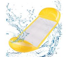 Herefun Amaca Gonfiabile, Amaca di Acqua, Amaca dAcqua Galleggiante, Amaca Gonfiabile Bambini Piscina, Lettino Galleggiante Gonfiabile Letto Sdraio per Spiaggia Giardino (Arancia)