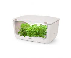 KLARSTEIN GrowIt Farm - Smart Indoor Garden, Giardino Idroponico, Set 36 Pezzi, Fino a 28 Piante in 25-40 Giorni, 20 a 28 ° C, Illuminazione a LED da 48 Watt, Serbatoio Acqua 8 L, Bianco