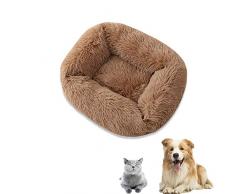 YBBT Cuccia Rotonda per Cani, cesta per Cani, Cuscino per Gatti, Morbida e Confortevole, Lavabile, Antiscivolo, per Gatti, Adatta per Gatti e Cuccioli di Taglia Media e Grande
