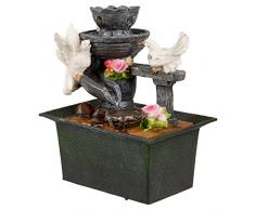 Cascata d'acqua Fontana per interni, effetto calmante Feng Shui scrivania top Feature, Doves