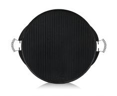 BBQ-Toro Piastra in ghisa con manici | Ø 53 cm | piastra girevole smaltata | accessori per barbecue a gas | smaltato Plancha per barbecue, barbecue a sfera, barbecue a carbonella
