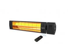 Dysis Stufa a infrarossi per terrazza, 2300 W, 4 stadi, Protezione IP65, per interni ed esterni, Nero