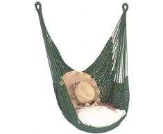 ZHOUJIE Macrame Amaca Cortile Nappa Tela Altalena Letto Albero Amaca Altalena Letto Pieghevole Amaca Altalena Sedia per Giardino Campeggio-Bianca/_C
