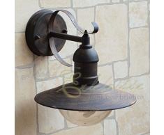 Lampada da parete classica/Lampada per esterni/Lanterna per Giardino/Oro Antico / IP44 / LE2/1/891