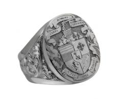 Anelli Anelli da Donna Anelli da Uomo Anelli in Acciaio Inossidabile personalità Popolare Distressed Misterioso Totem Fontana Scultura Colore Acciaio (No. 8)