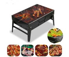 PIAOLING Piccolo Barbecue Griglia for Barbecue Pieghevole del Carbone di Legna di Campeggio Esterna di Picnic del bruciatore FoldableCharcoal Camping Barbecue Forno